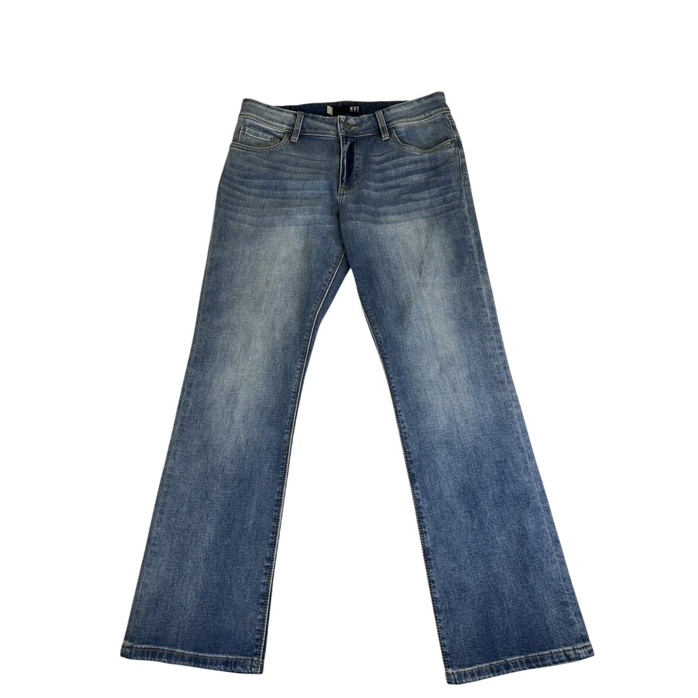 Kut from the Kloth Greta Ankle Bootcut Jeans Stretch Medium Wash Denim Size 12‎